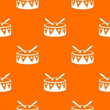Drum and drumsticks pattern seamless イラスト素材