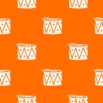 Drum and drumsticks pattern seamless 库存插图