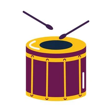 Drum and sticks Illustrazione stock