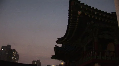 Drum beats, Buddhist Temple Stock Footage 291353