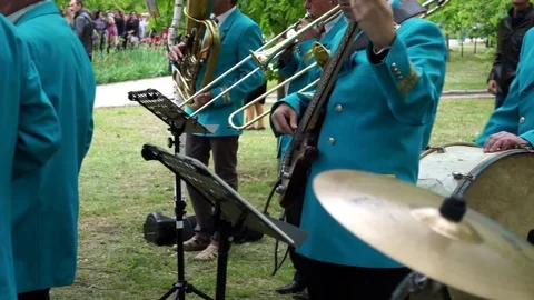 Drum bits at the square Stock Footage 107897496