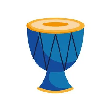 Drum blue illustration Stock Illustration