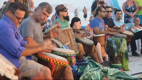 Drum Circle Stock Footage 99317505