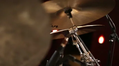 Drum cymbal close up. Stock Footage 62995404
