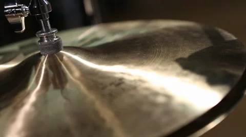Drum cymbal close-up Stock Footage 62996672