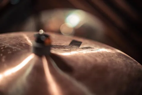 Drum cymbal close up Stock Photos