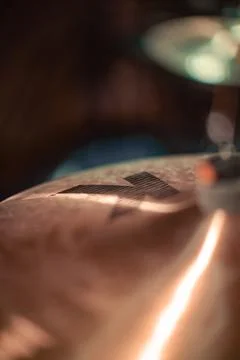 Drum cymbal close up Stock Photos
