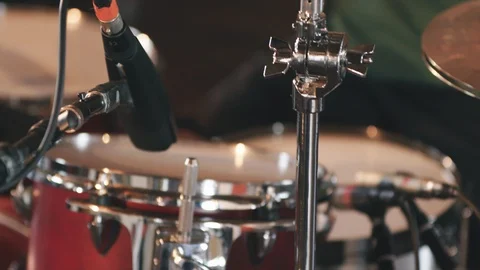 Drum Cymbal Close Up Tilt Down to Snare Stock Footage 89511541