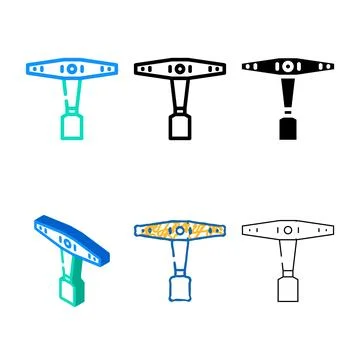 Drum diversity key color icon vector Stock Illustration