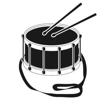 Drum. Drum icon isolated on white background. Vector illustration. Stock Illustration
