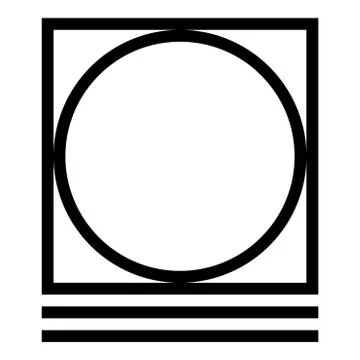 Drum drying in machine delicate mode Clothes care symbols Washing concept Lau Stock Illustration