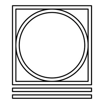 Drum drying in machine delicate mode Clothes care symbols Washing concept Lau Stock Illustration