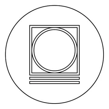 Drum drying in machine delicate mode Clothes care symbols Washing concept Lau Stock Illustration