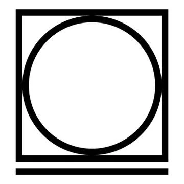 Drum drying in machine easy mode Clothes care symbols Washing concept Laundry Stock Illustration