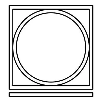 Drum drying in machine easy mode Clothes care symbols Washing concept Laundry Stock Illustration