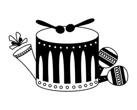 Drum fireworks carnival Illustrazione stock