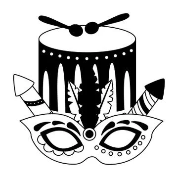 Drum fireworks carnival Illustrazione stock
