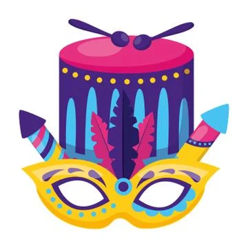 Drum fireworks carnival Illustrazione stock
