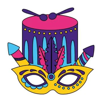 Drum fireworks carnival Stockillustratie