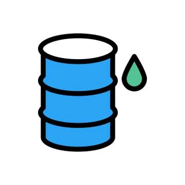 Drum flat color icon Illustrazione stock