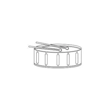 Drum. flat vector icon Stock Illustration