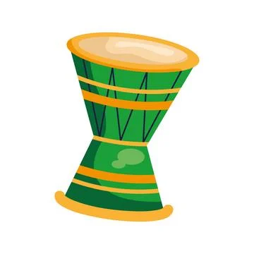 Drum green illustration Illustrazione stock