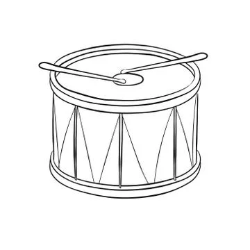 Drum hand drawn Illustration Stock Illustration