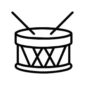 Drum icon design Illustrazione stock