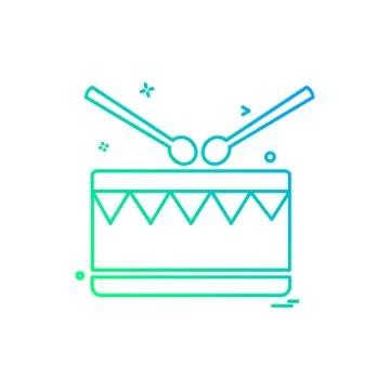 Drum icon design vector Illustrazione stock