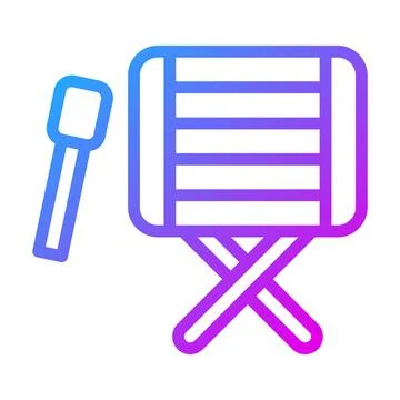 Drum icon gradient purple colour ramadan symbol perfect. Stock Illustration