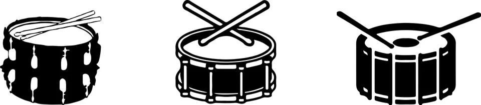 Drum icon isolated on background Stock Illustration