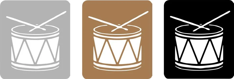 Drum icon isolated on background Stock Illustration