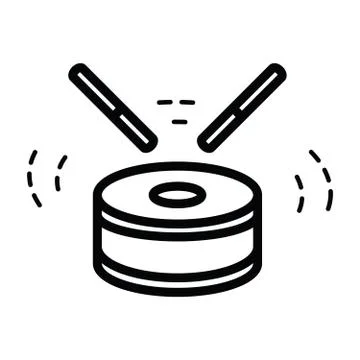 Drum Icon Isolated  line style Stock Illustration