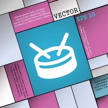 Drum icon sign. Modern flat style for your design. Vector Stock Illustration