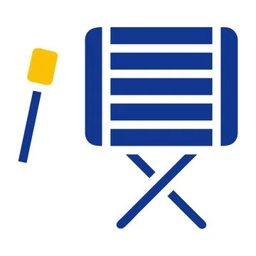 Drum icon solid blue yellow colour ramadan symbol perfect. Illustrazione stock