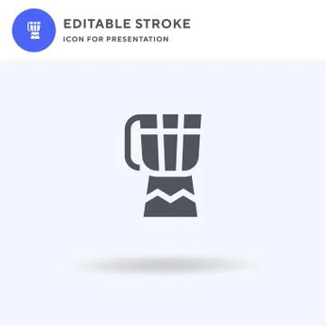 Drum icon vector, filled flat sign, solid pictogram isolated on white, logo Illustrazione stock