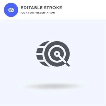 Drum icon vector, filled flat sign, solid pictogram isolated on white, logo イラスト素材