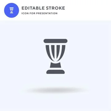 Drum icon vector, filled flat sign, solid pictogram isolated on white, logo Illustrazione stock