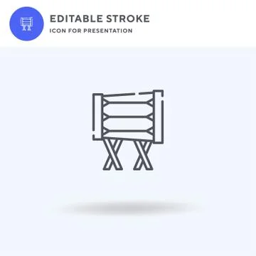 Drum icon vector, filled flat sign, solid pictogram isolated on white, logo Illustrazione stock