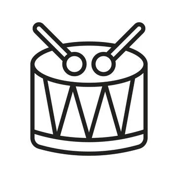 Drum icon vector image. Stock Illustration