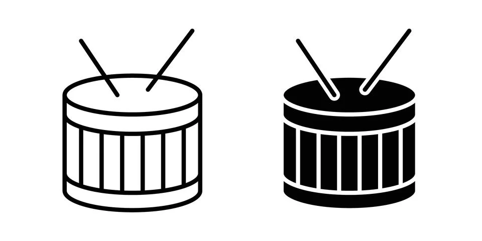 Drum icon vector, symbol, logo illustrations Stock Illustration