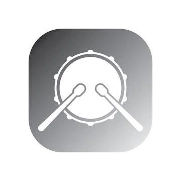 Drum icon vector template Stock Illustration