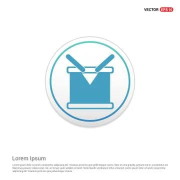 Drum Icon - white circle button Illustrazione stock