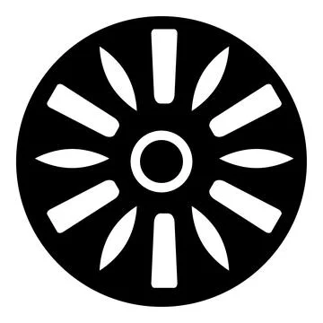Drum industry circle round icon black color vector illustration image flat .. Stock Illustration