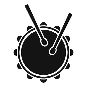 Drum instrument icon simple vector. Music kit 스톡 일러스트