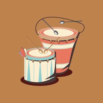 Drum intrument design Stock Illustration