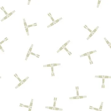 Drum key tool glyph seamless pattern Illustrazione stock