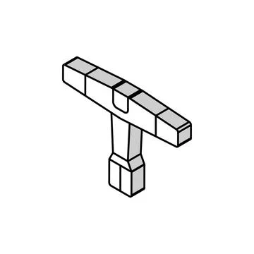 Drum key tool isometric icon vector illustration Illustrazione stock