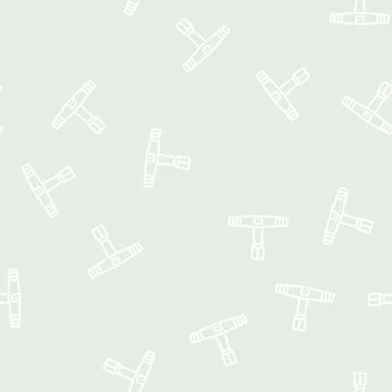 Drum key tool line seamless pattern Illustrazione stock