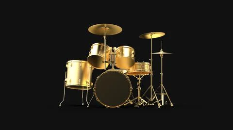 Drum kit 3d render Stock Illustration